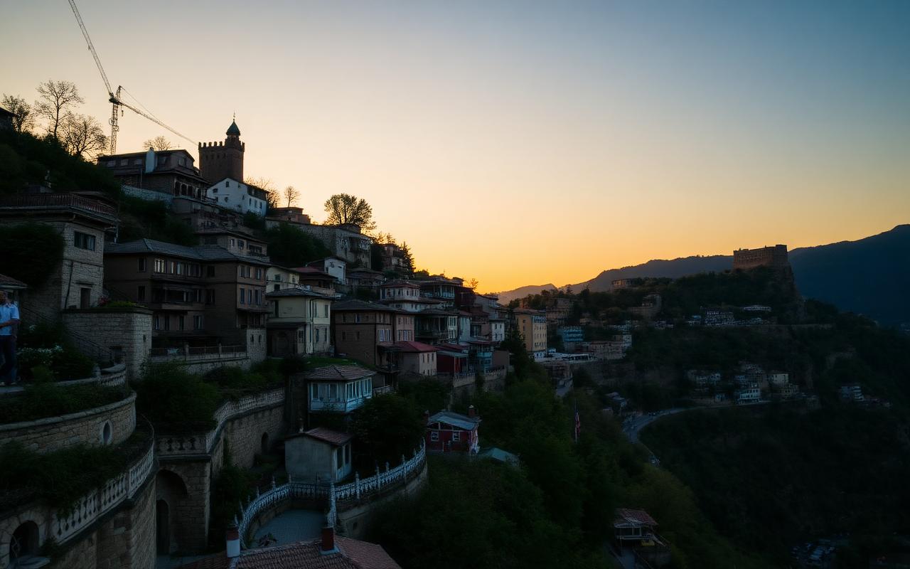 Skyline of Tbilisi, Georgia — cover image for the 1 Minute Nomad city guide