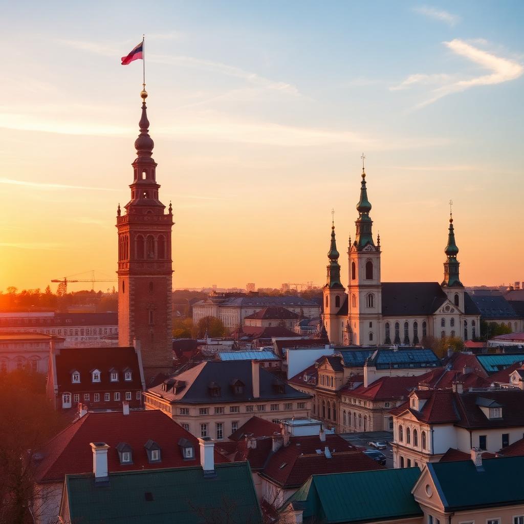 Skyline of Vilnius, Lithuania — cover image for the 1-Minute Nomad city guide
